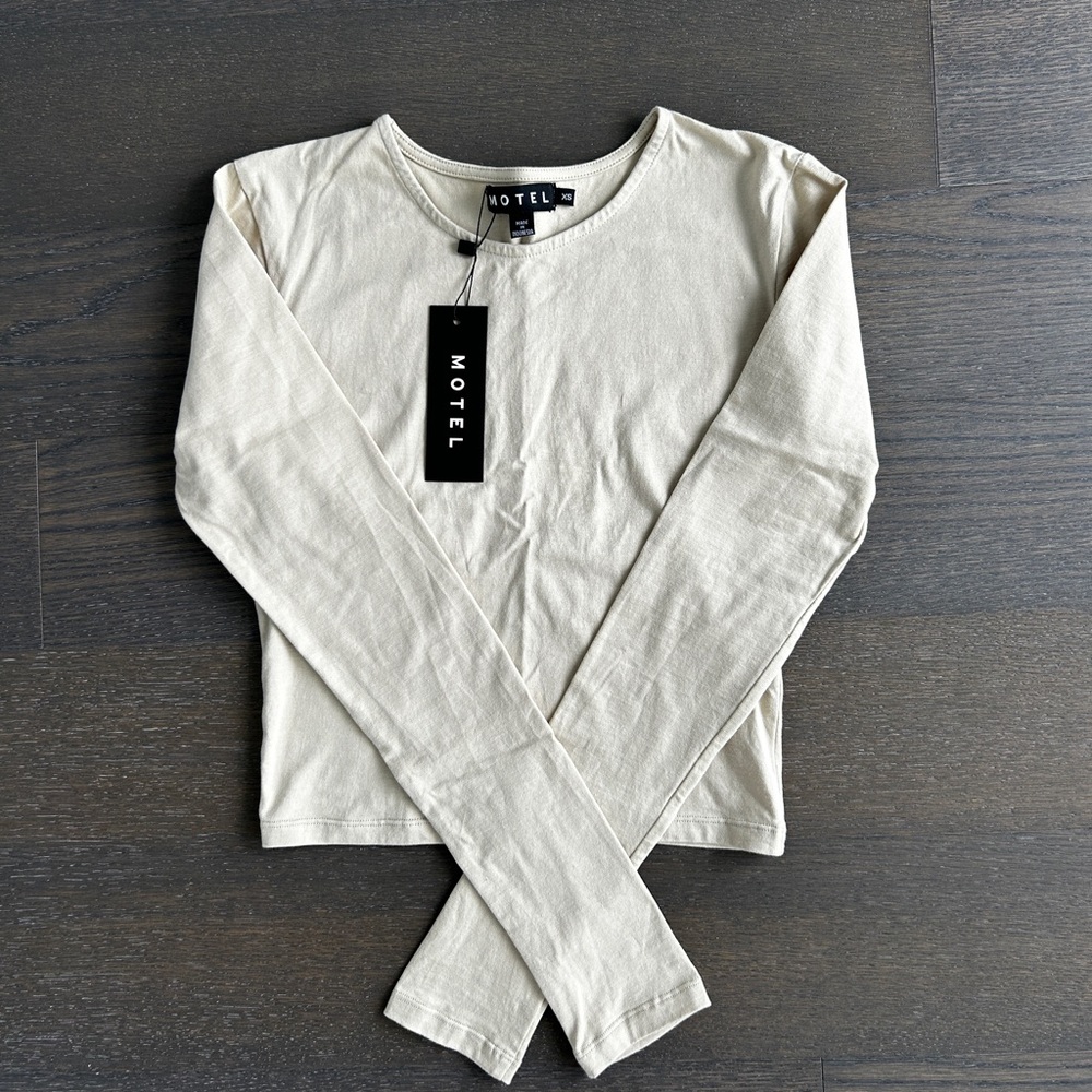 Motel rocks long sleeve top in coconut milk